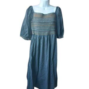 OLD NAVY Black and Gold Cotton Dress Size Large